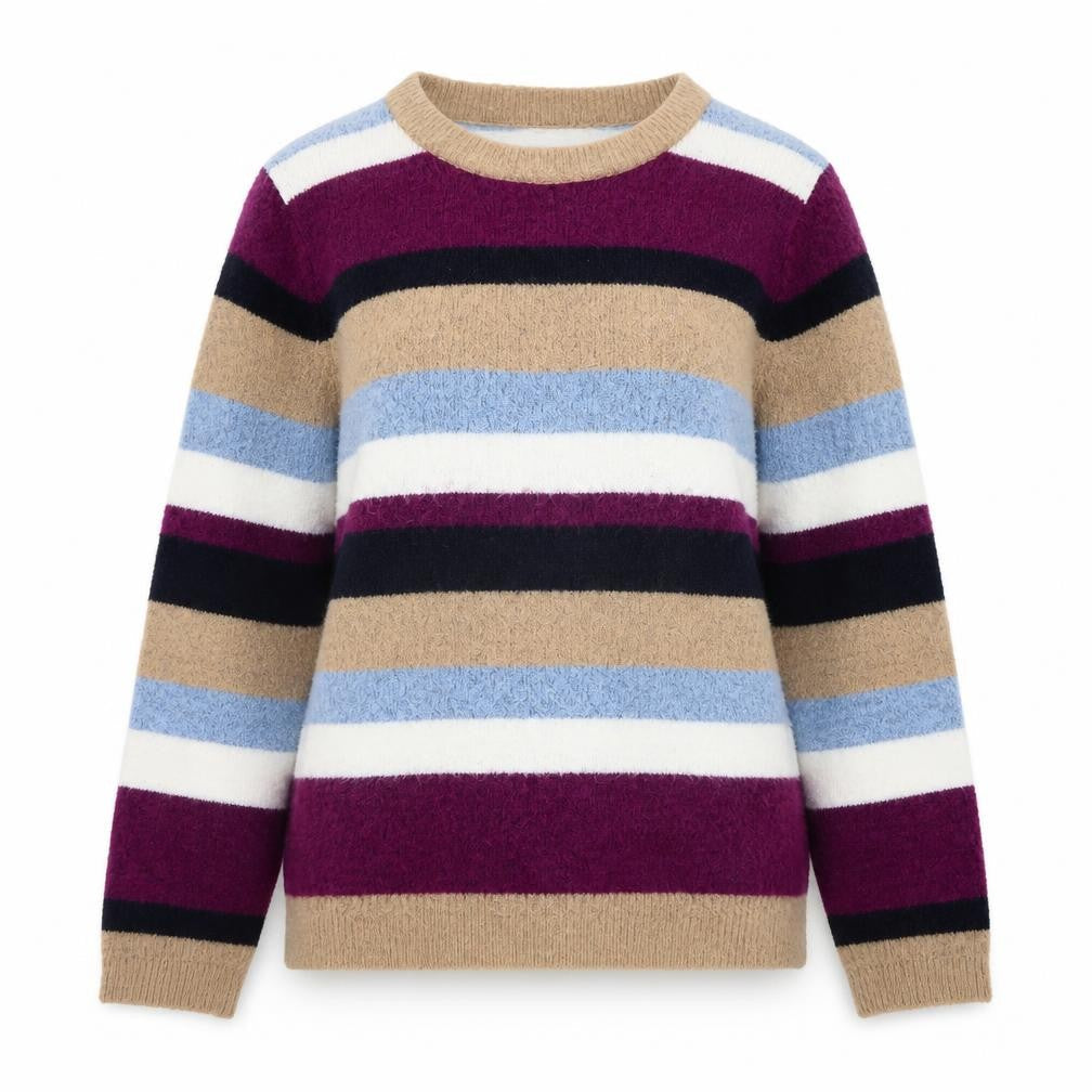 Soyaconcept Women's Multicoloured Striped Knit Jumper Size S