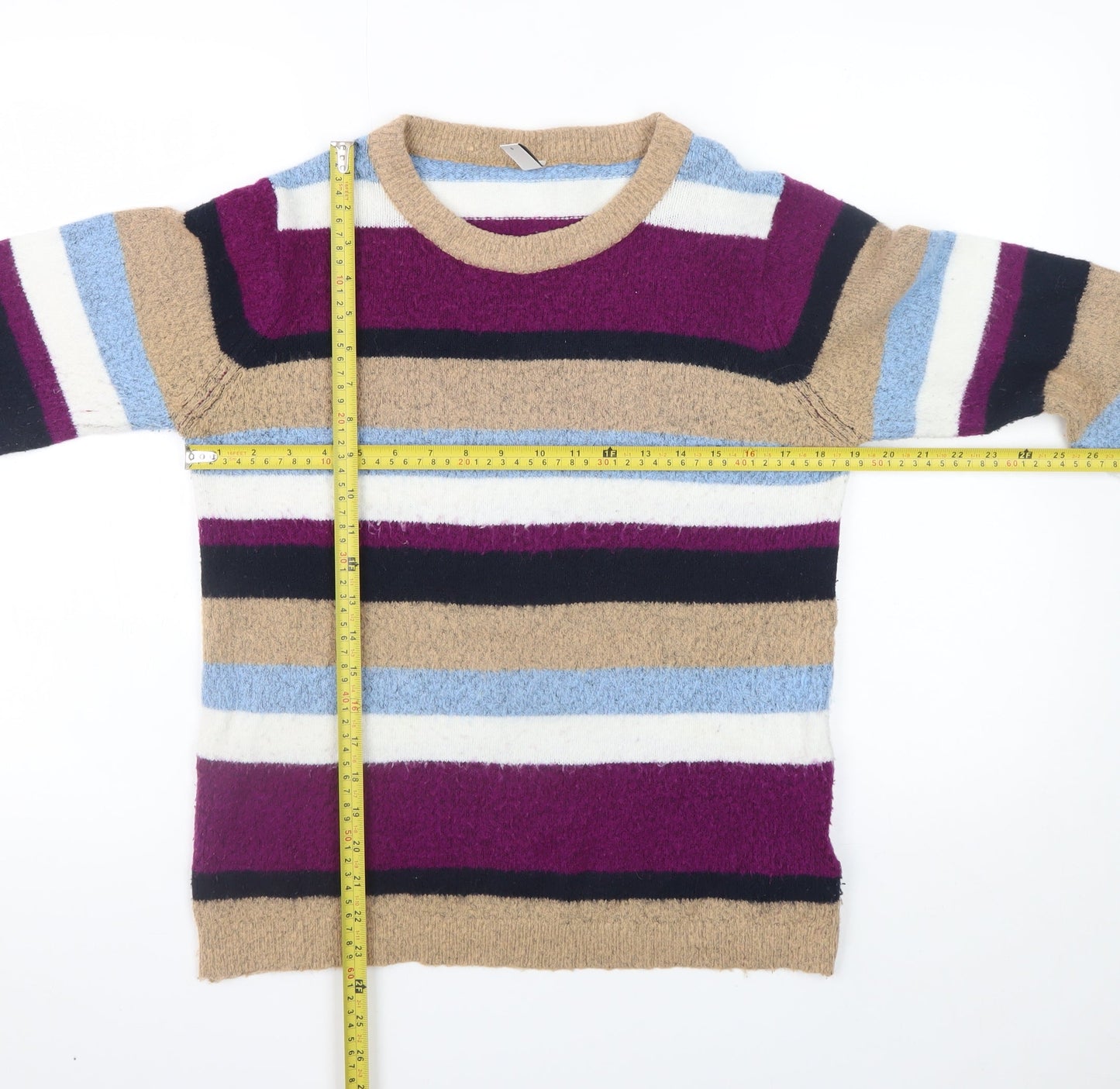 Soyaconcept Women's Multicoloured Striped Knit Jumper Size S