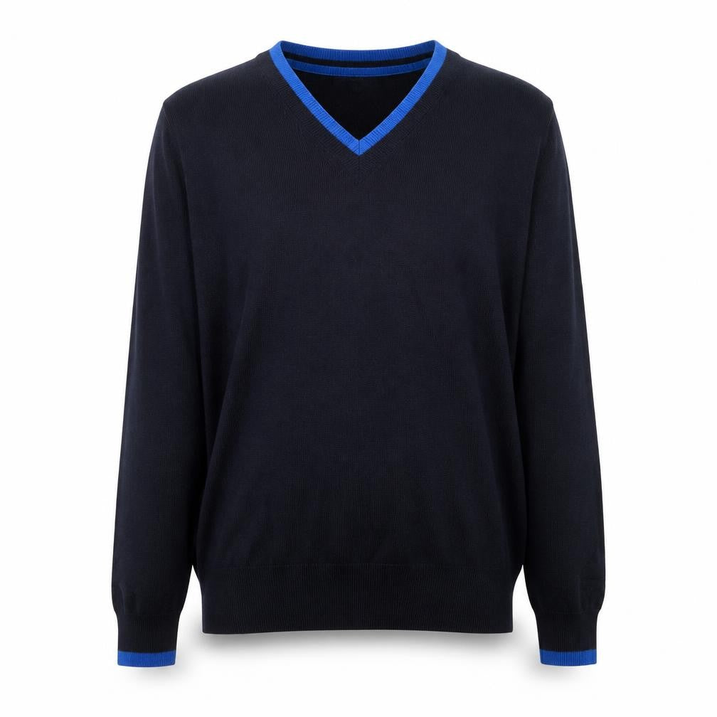 Next Men's Blue V-Neck Pullover Jumper Size S