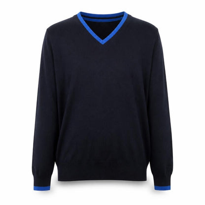 Next Men's Blue V-Neck Pullover Jumper Size S