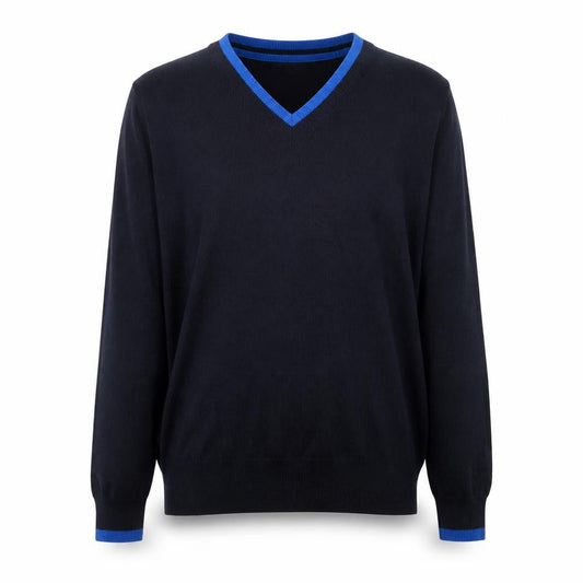 Next Men's Blue V-Neck Pullover Jumper Size S