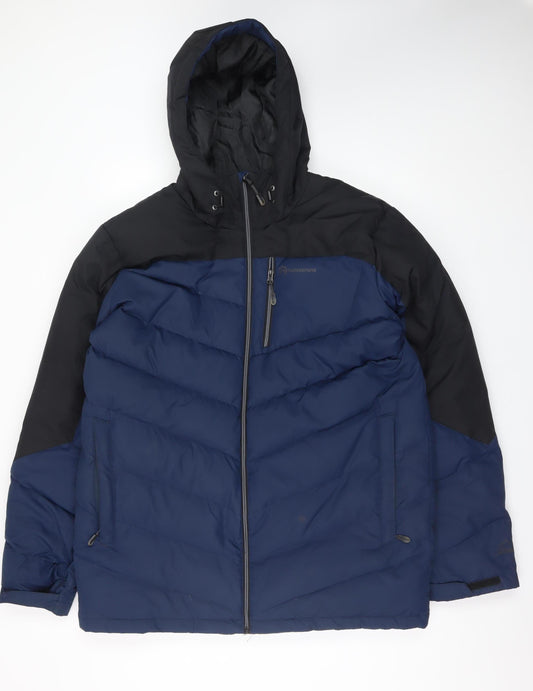 Outventure Men's Blue XL Puffer Jacket Hooded Down Winter Coat