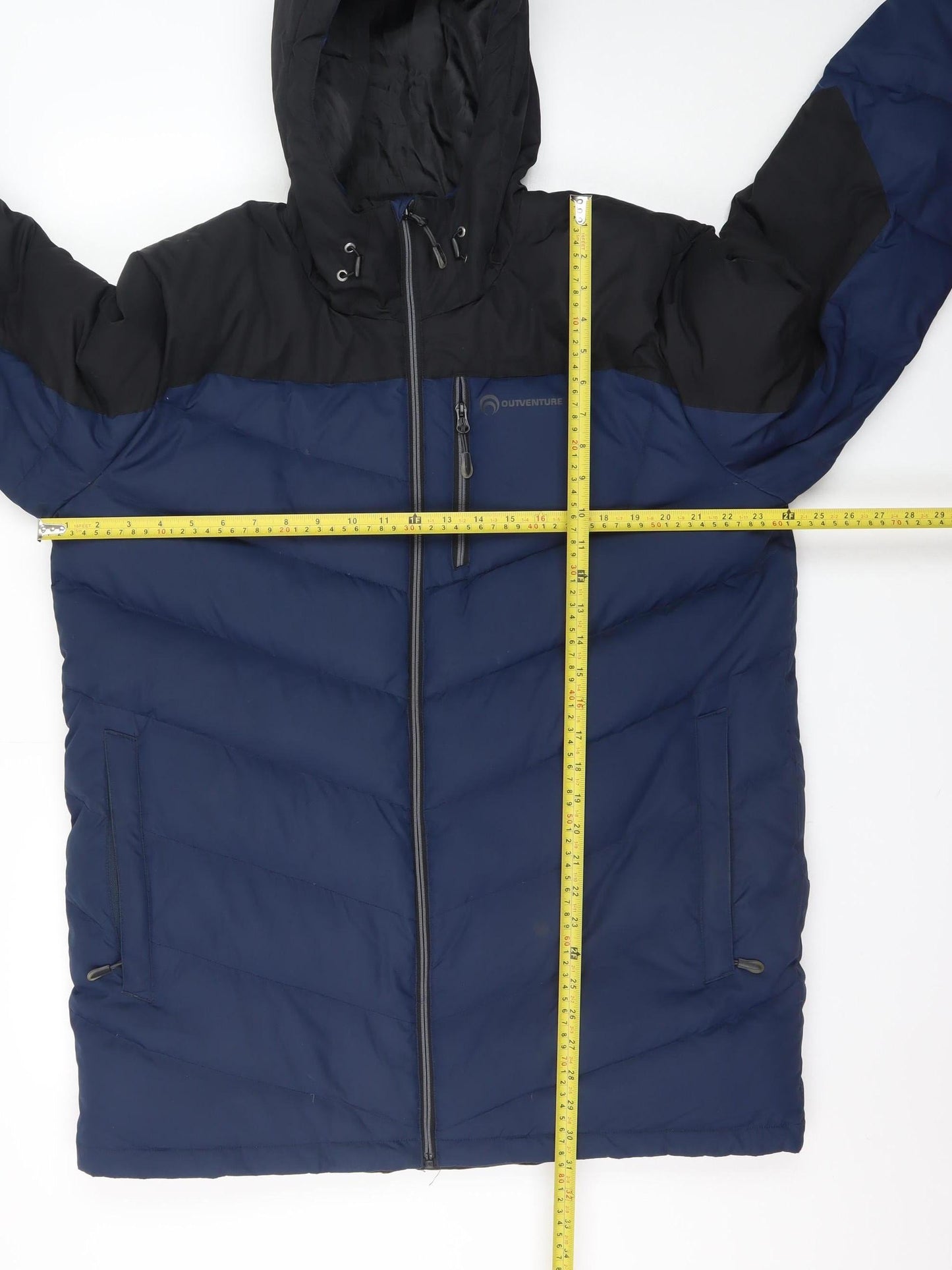 Outventure Men's Blue XL Puffer Jacket Hooded Down Winter Coat