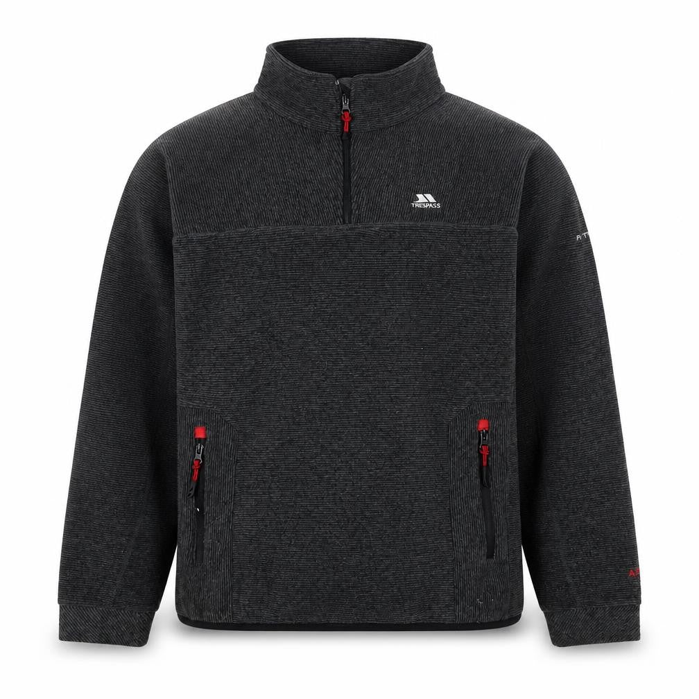 Trespass Men's Grey 1/4 Zip Fleece Sweatshirt L Outdoor Pullover
