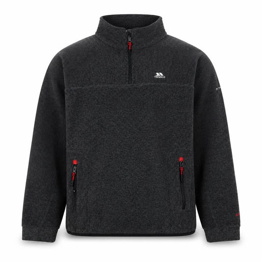 Trespass Men's Grey 1/4 Zip Fleece Sweatshirt L Outdoor Pullover