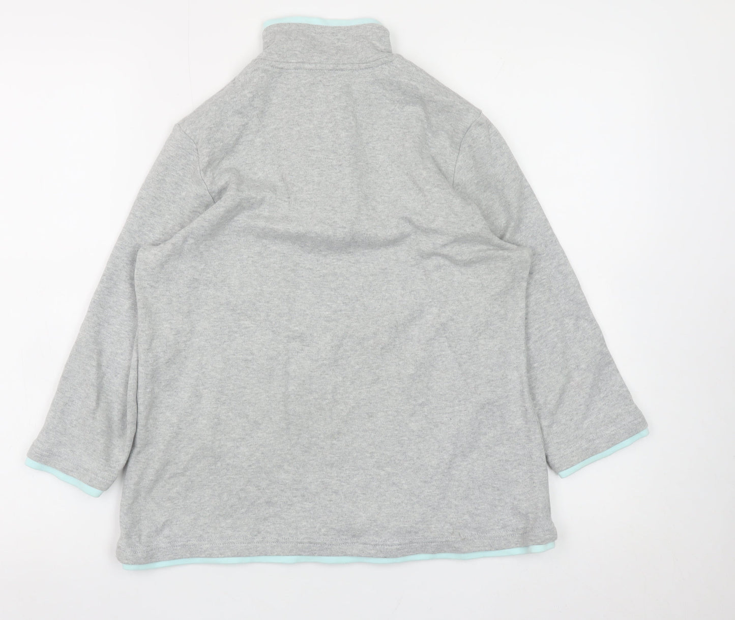 Ash Classics Womens Grey 1/4 Zip Pullover Sweatshirt Size 12