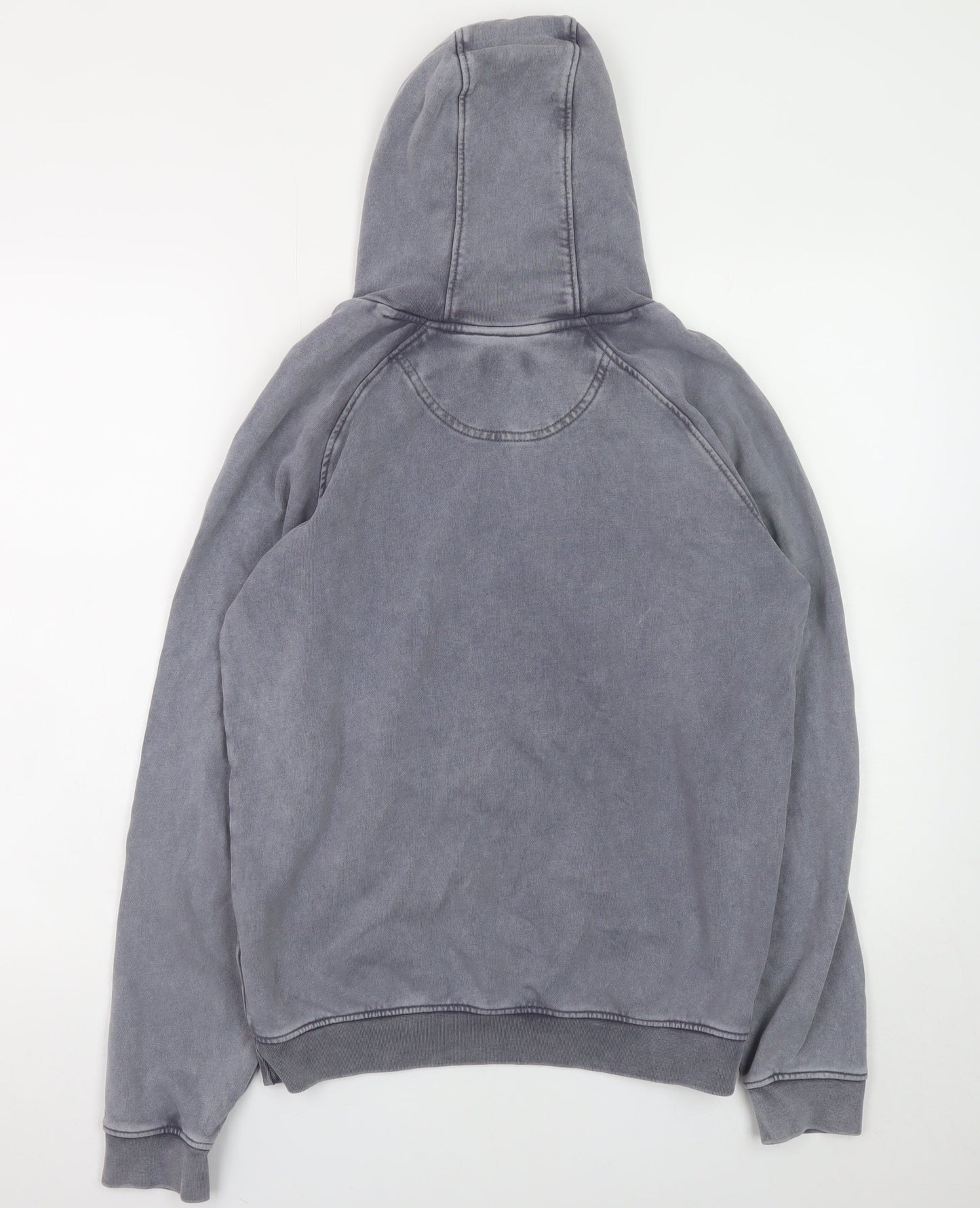Lyle & Scott Junior Boys Grey Pullover Hoodie 12-13 Years Cotton Zip Pocket