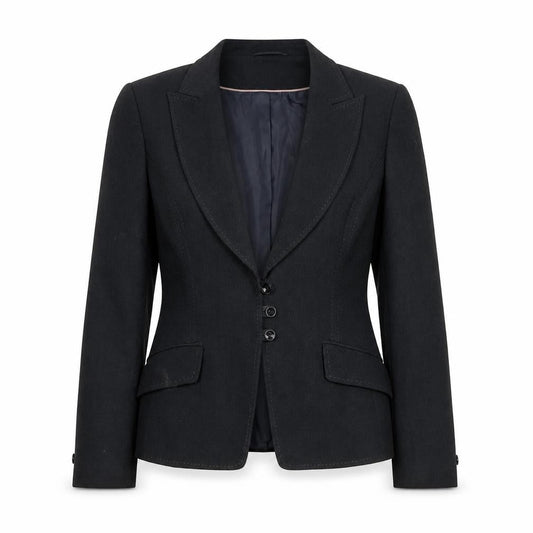 Marks & Spencer Women's Black Blazer UK 12 Regular Fit Single-Breasted