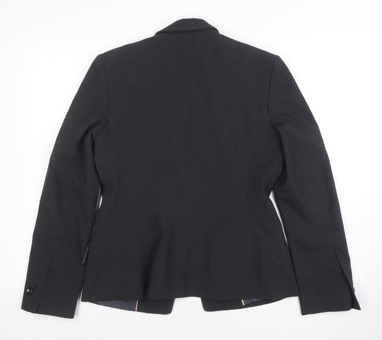 Marks and Spencer Women's Black Blazer UK 12 Regular Fit Single-Breasted