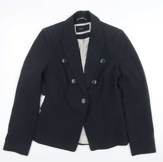 Dunnes Women Navy Double-Breasted Blazer Size 10 Classic Workwear