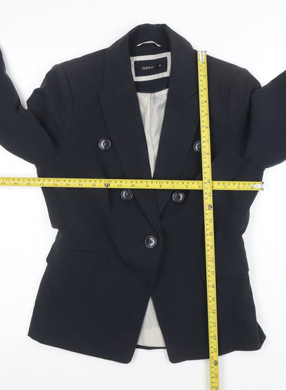Back view of Dunnes Women Navy Double-Breasted Blazer, size 10, Classic Workwear