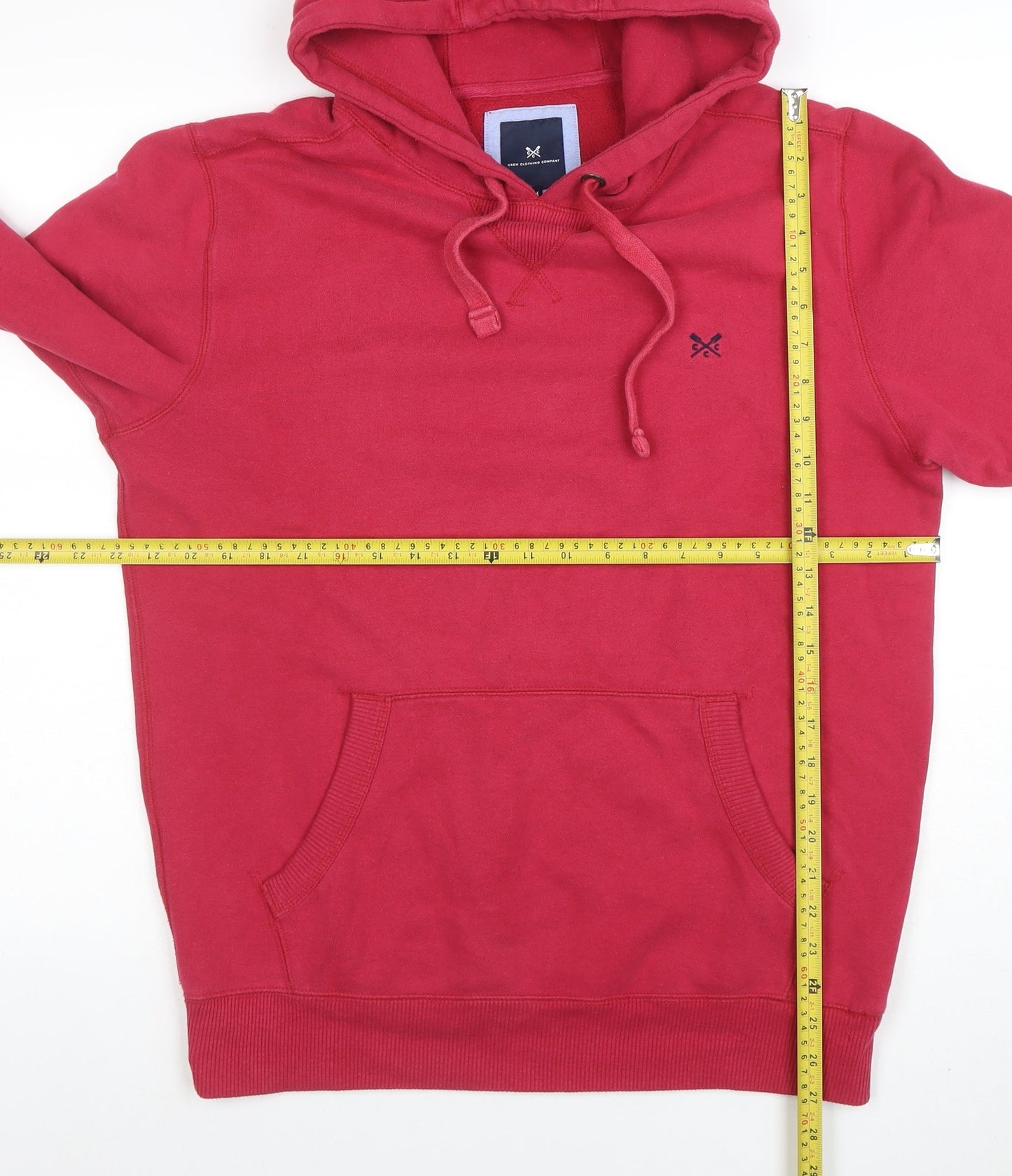 Crew Clothing Company Women Red Pullover Hoodie Size M Cotton Blend