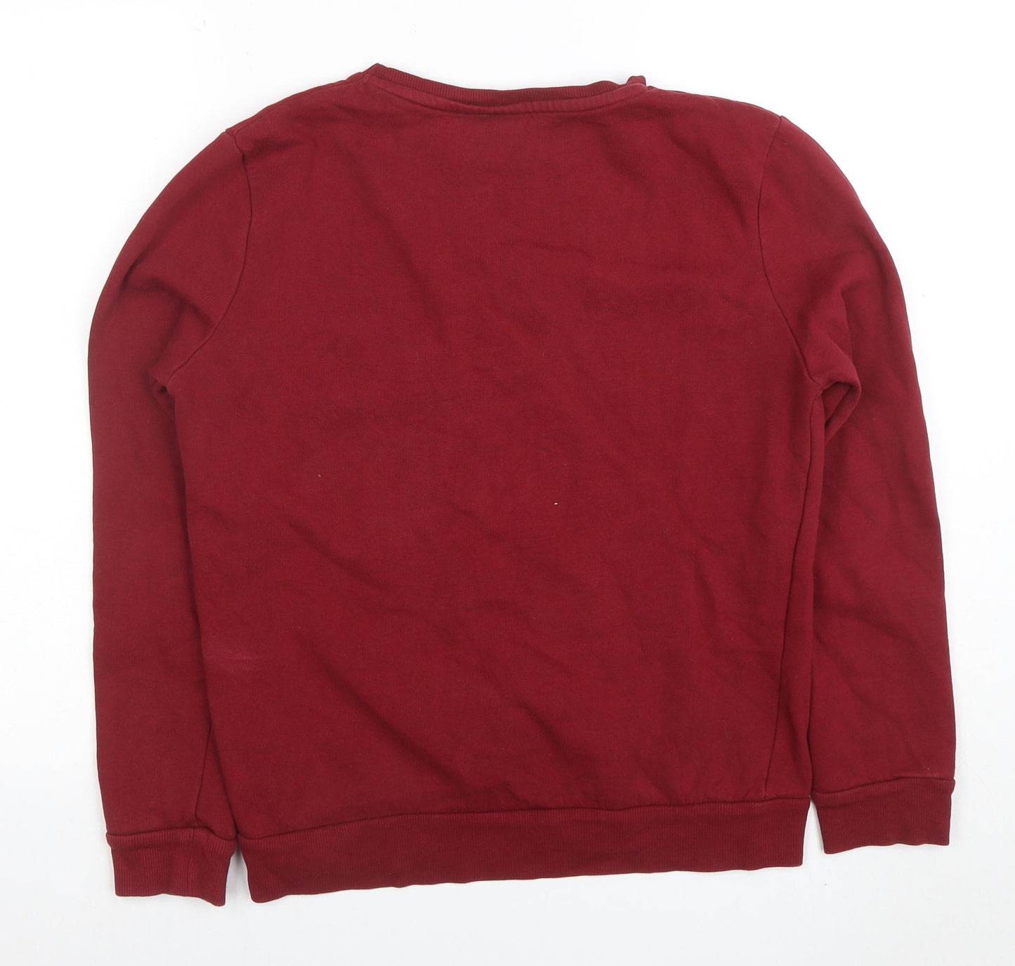 Disney Women Burgundy Sweatshirt S Winnie the Pooh Oh Bother Crew Neck