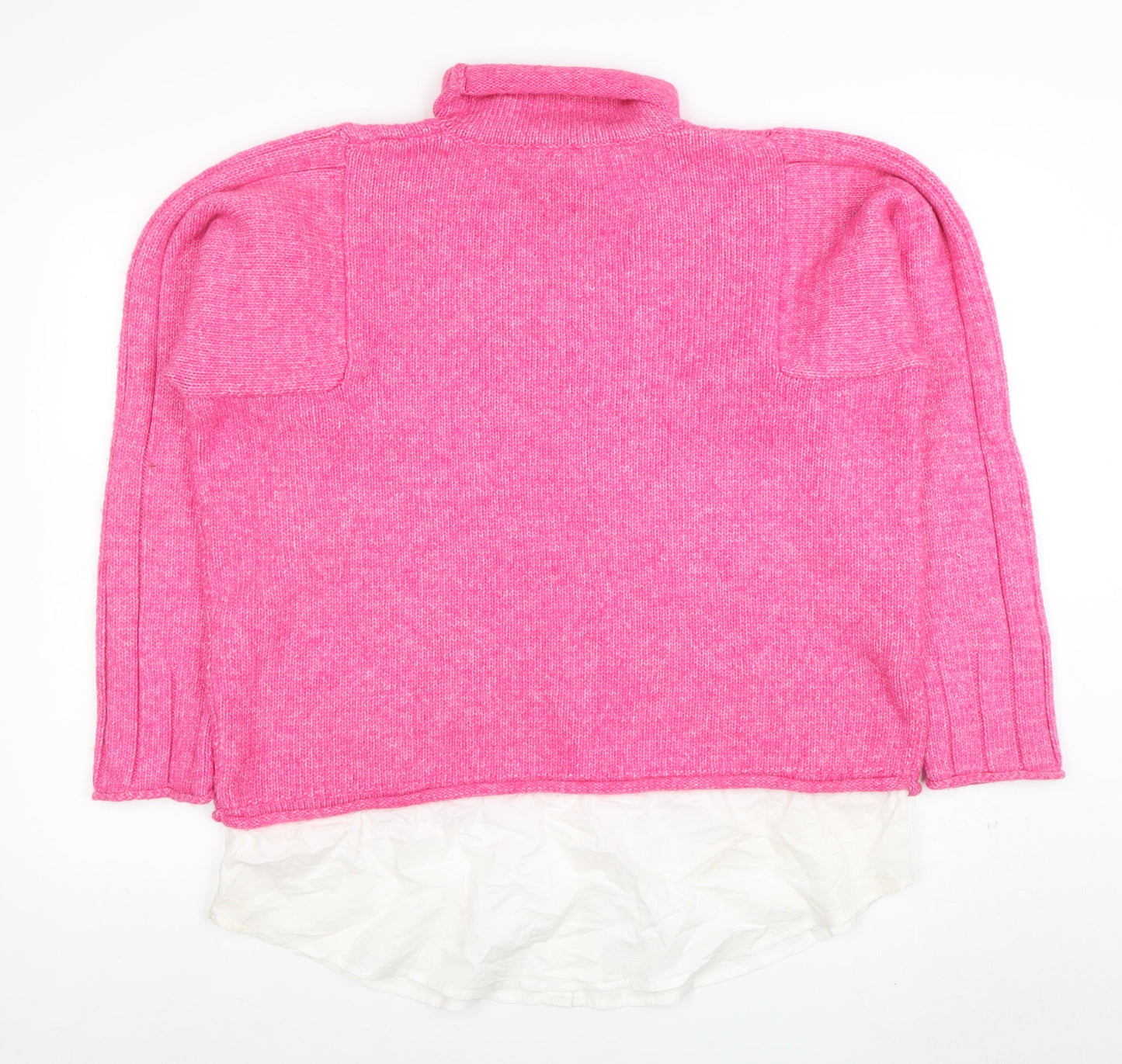 NEXT Women’s Pink Roll Neck Knit Jumper L Long Sleeve Casual