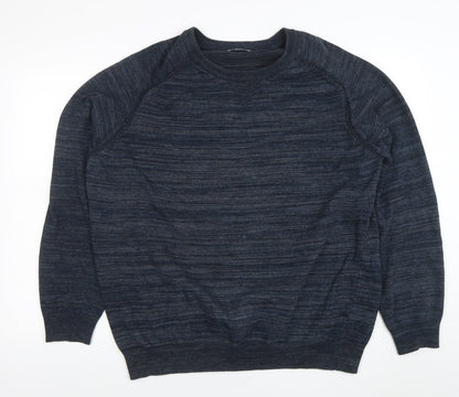 Additional front view of Easy Men's Blue XL Cotton Blend Crew Neck jumper