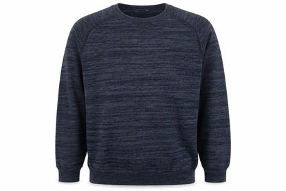Front view of Easy Men's Blue XL Cotton Blend Crew Neck jumper