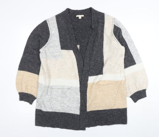 White Stuff Women’s Multicoloured Geometric Knit Cardigan UK 12