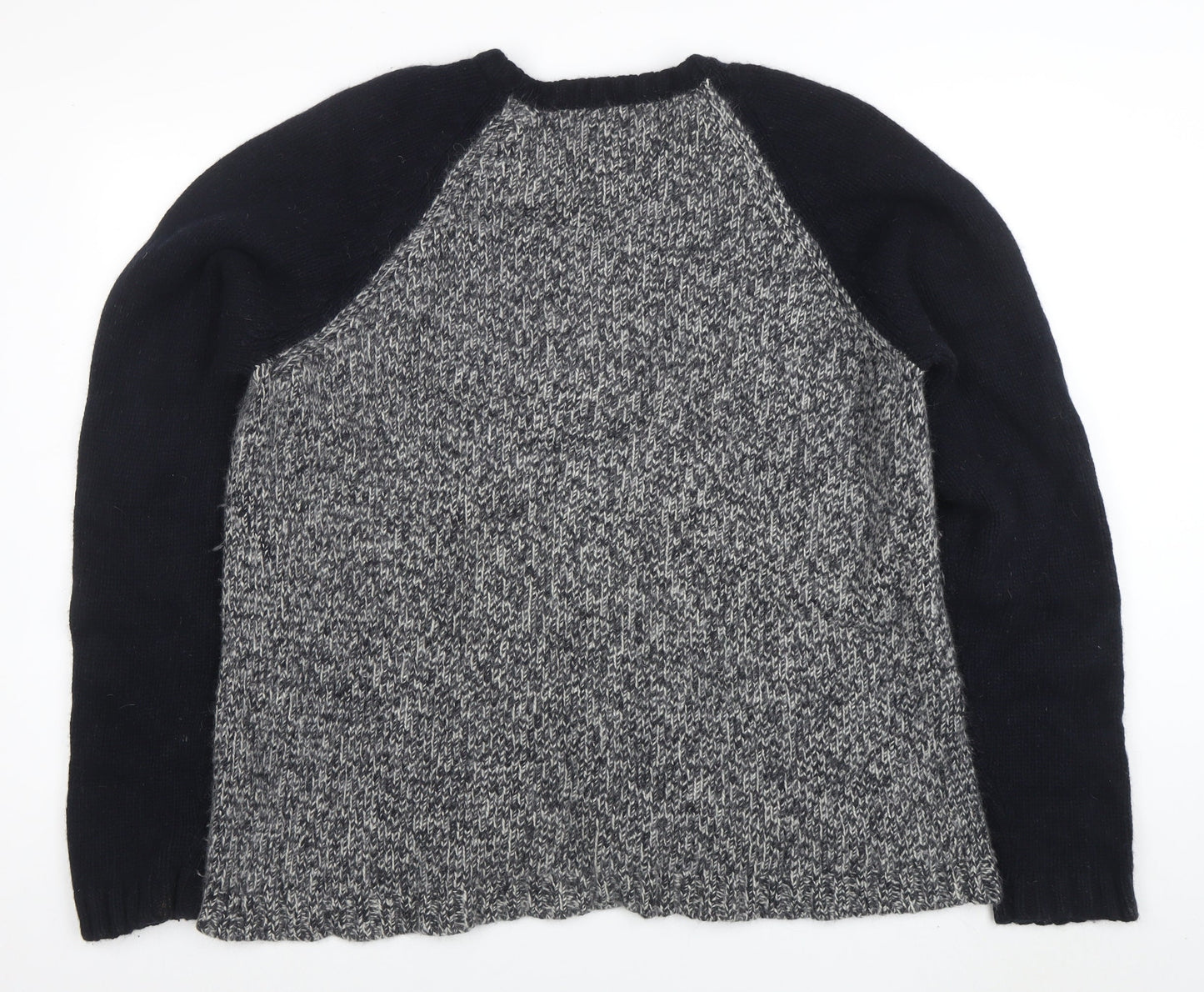William Hyde Men's Grey XL Crew Neck Lambswool Angora Jumper