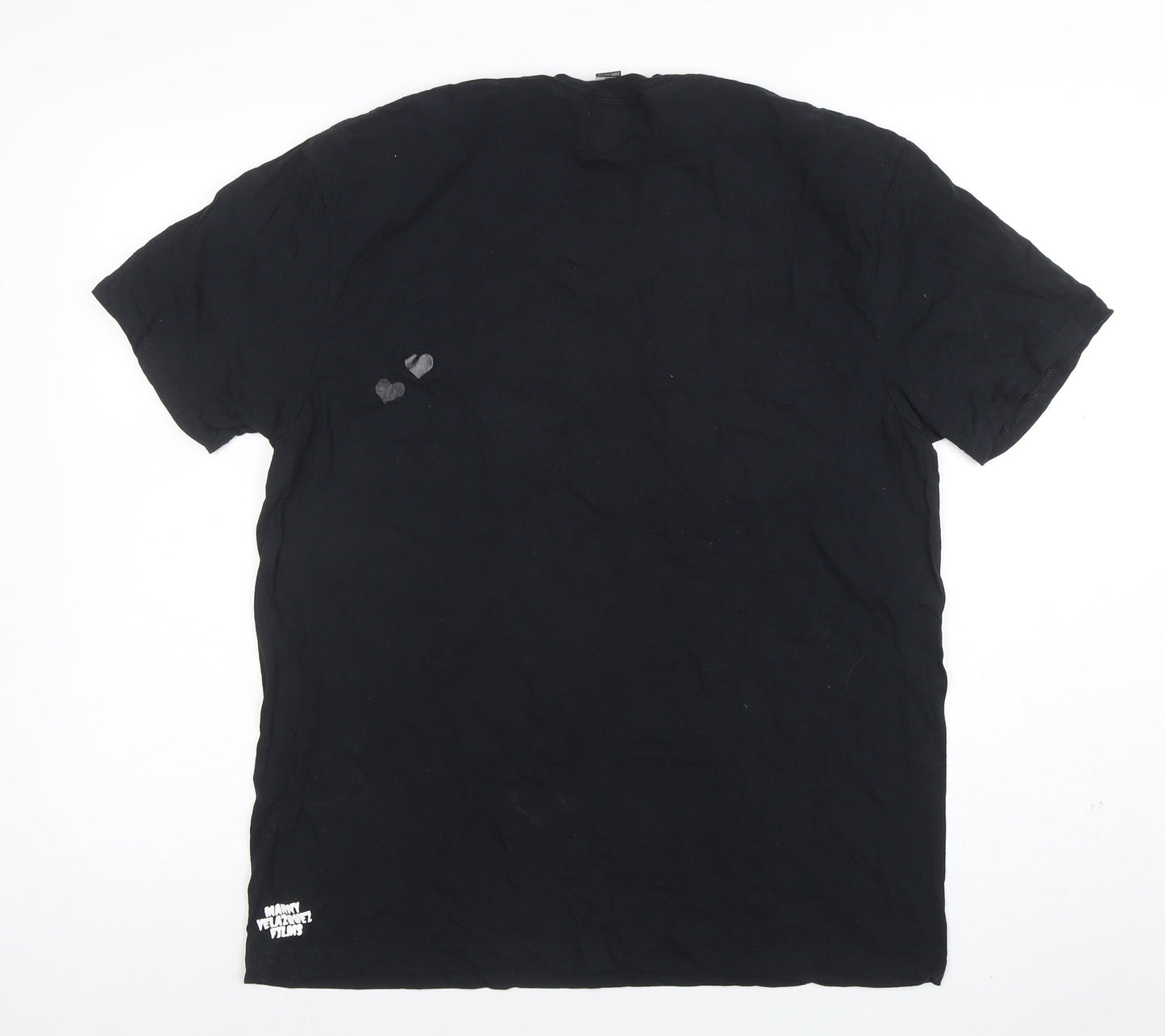 Gildan Men's Black Funny Graphic Cotton T-Shirt Size L