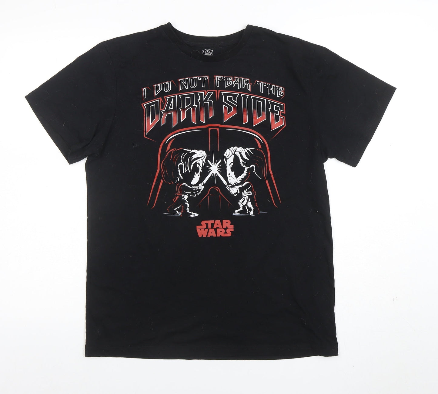 Pop! Tees Men’s Black Star Wars Darth Vader Graphic T-Shirt Medium