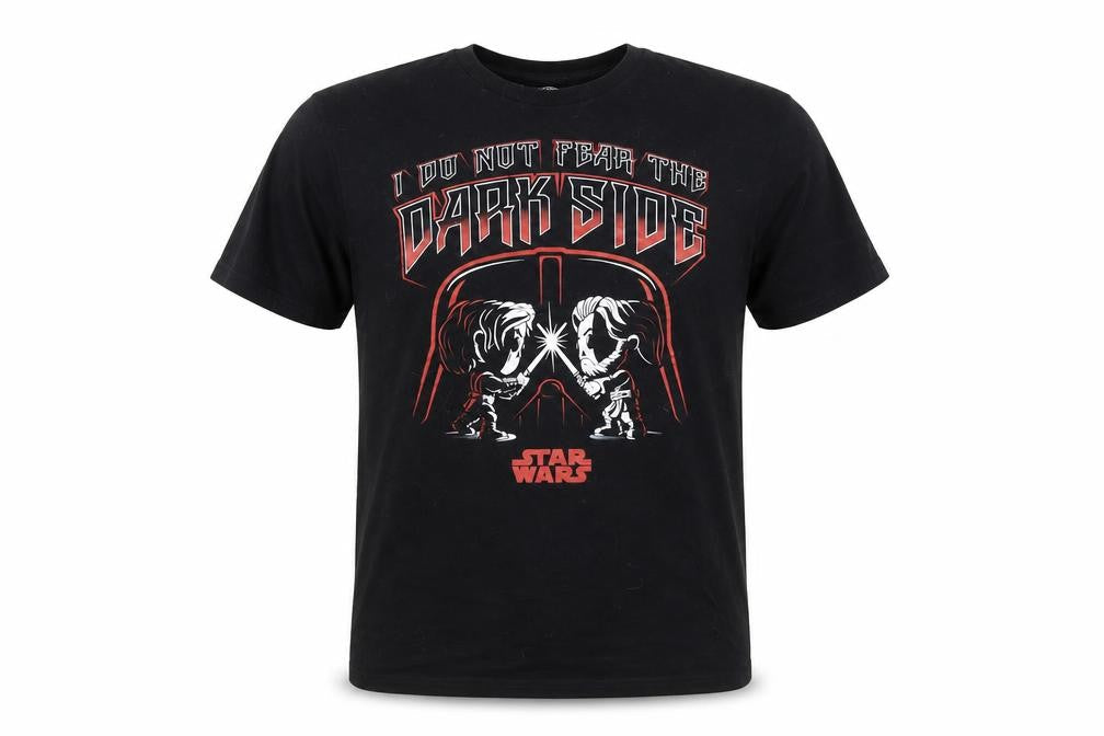 Pop! Tees Men’s Black Star Wars Darth Vader Graphic T-Shirt Medium