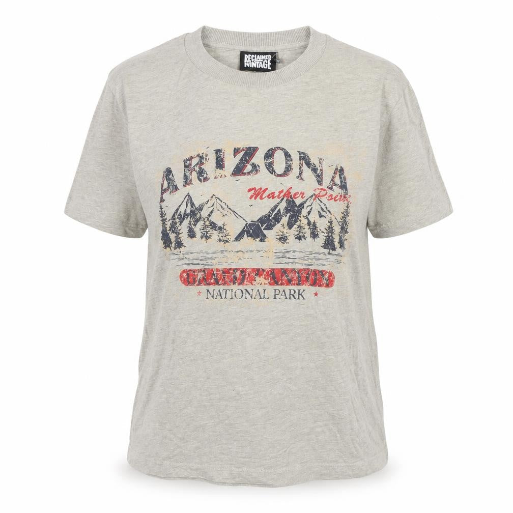 Reclaimed Vintage Womens Grey Arizona Graphic T-Shirt Size S