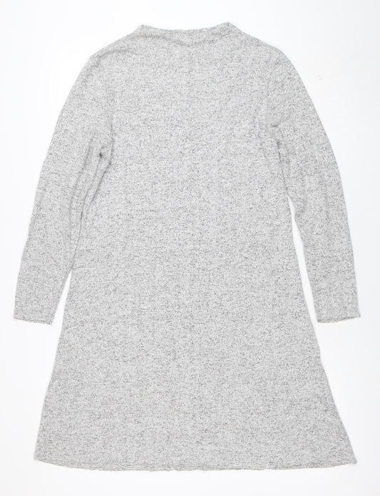 ONLY Women Grey Knit Long Sleeve Sweater Dress M