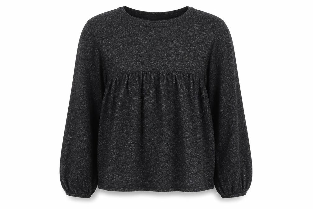ZARA TRF Women’s Grey Knit Pullover Jumper Size 8 Balloon Sleeve