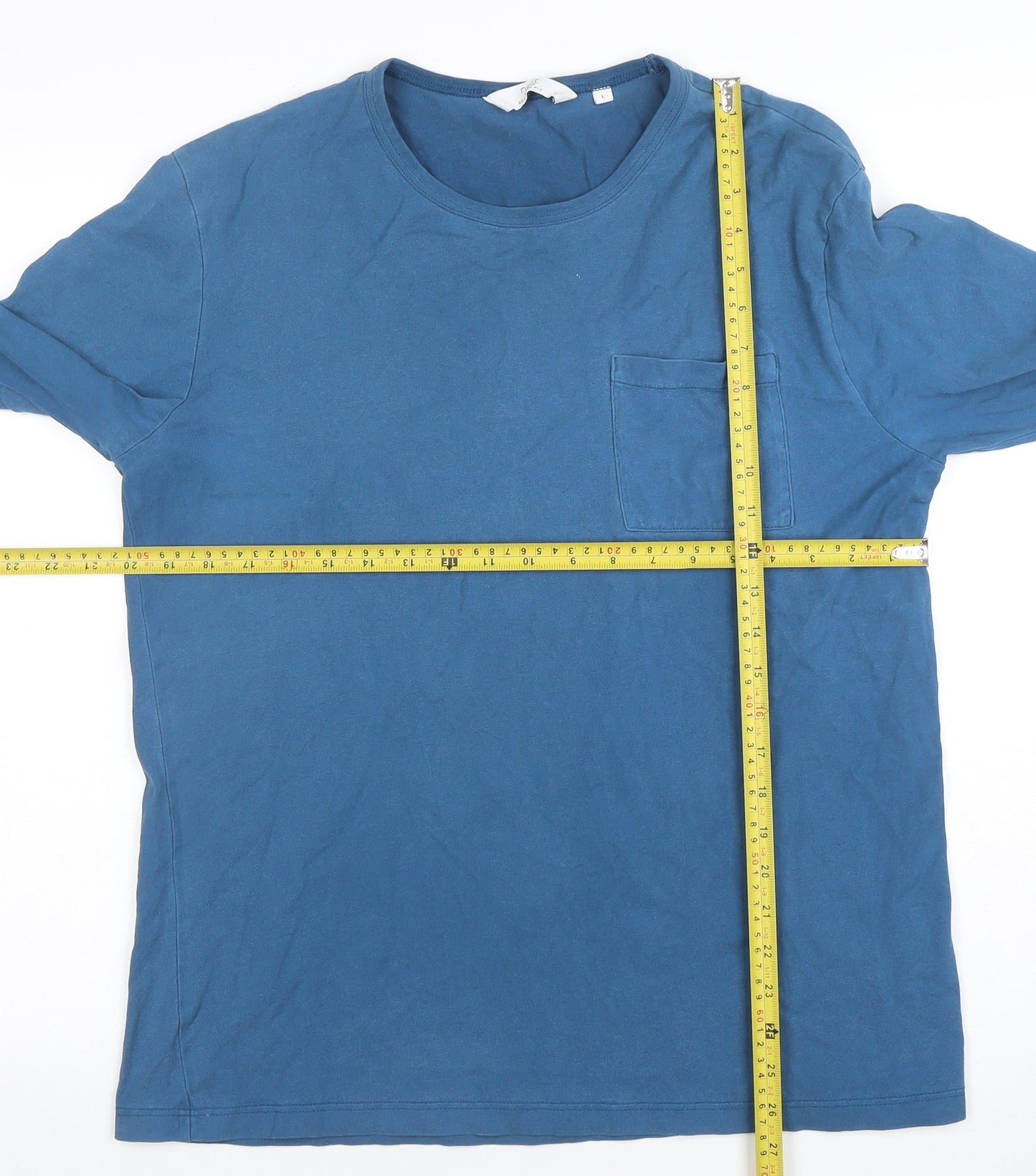 Next Women Blue Long Sleeve Cotton T-Shirt Size L
