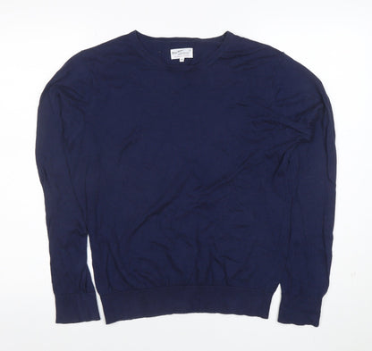 Additional front view of GANT Men's Blue Cotton Crew Neck jumper, size S