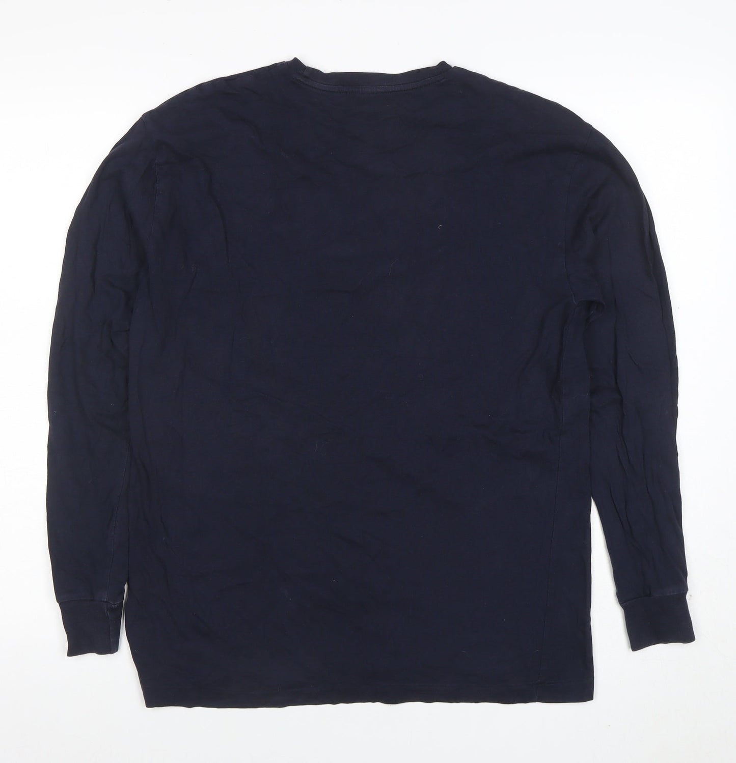 Ralph Lauren Men’s Blue Long Sleeve Cotton Crew Neck T-Shirt Size S