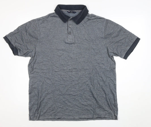 Marks and Spencer Blue Harbour Men's Grey Polo Shirt M Regular Fit