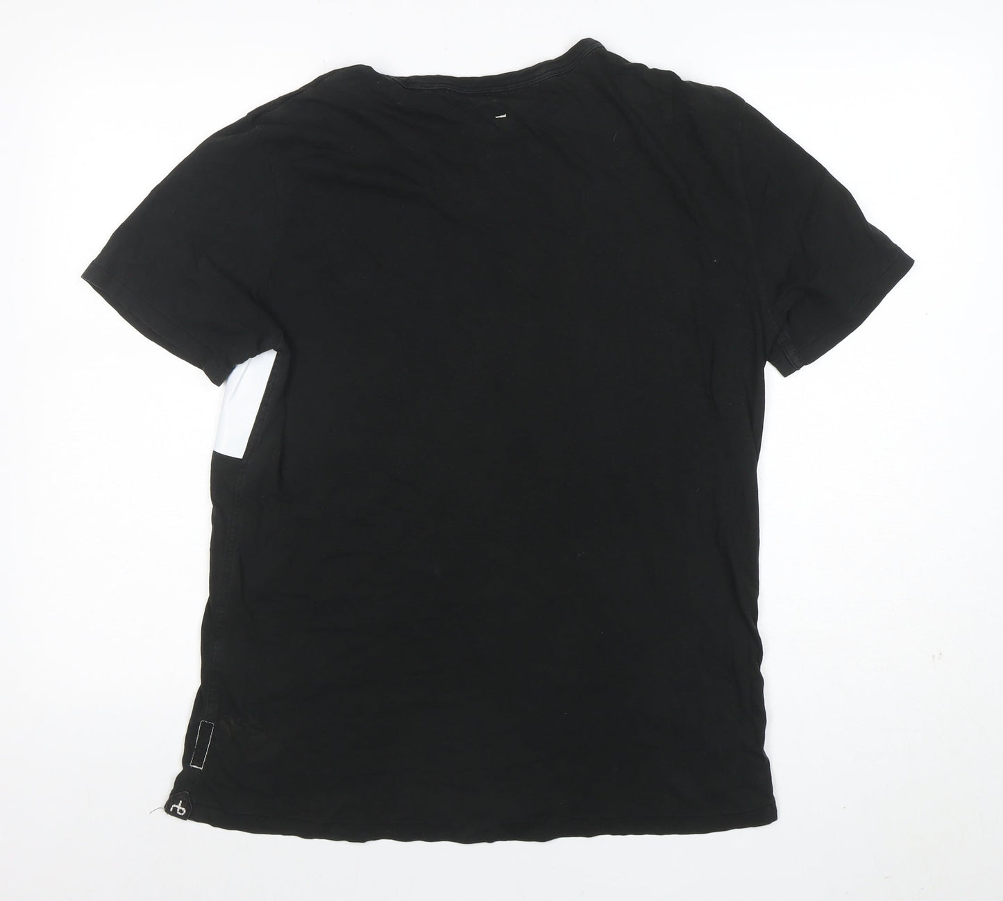 Rag & Bone Men's Black Colourblock Cotton T-Shirt Size M