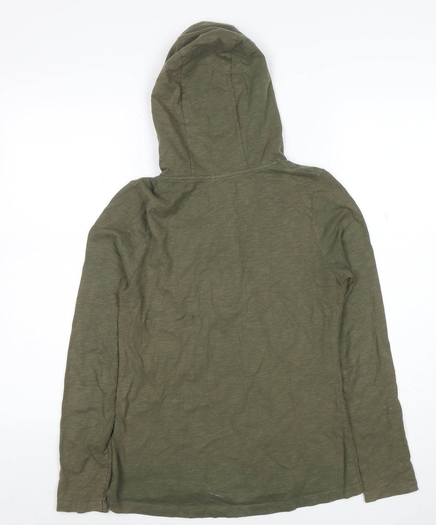 Howies Womens Green XS Basic Long Sleeve Cotton Hooded Top