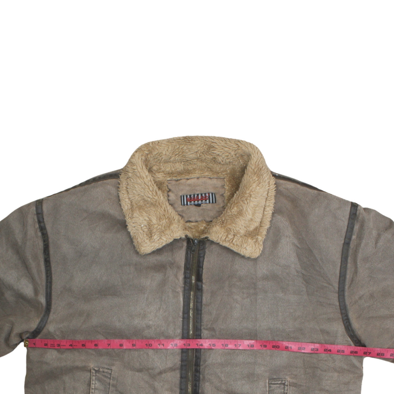 McGarland Men's Brown Faux Leather Bomber Jacket 2XL Lined Winter Coat