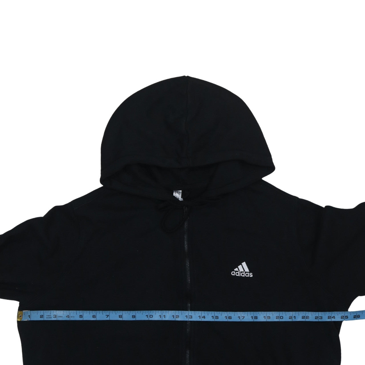 Adidas Women's Black Full Zip Hoodie Size 1X - Hooded Sweatshirt