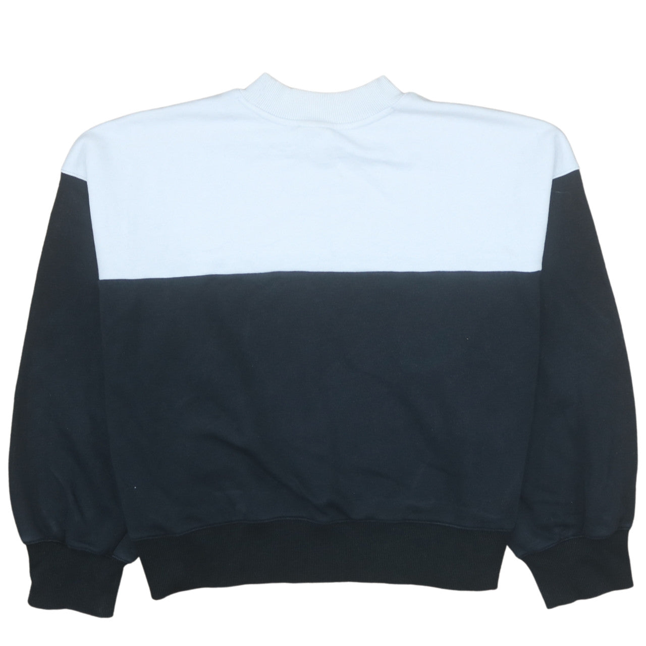 Champion Women Black & White Colourblock Crew Neck Sweatshirt Medium