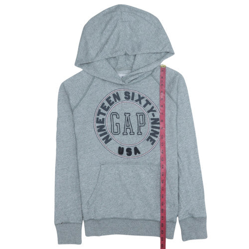 GAP Womens Grey Medium Pullover Hoodie with Logo Print