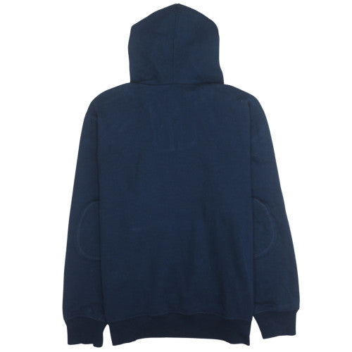 Lee Cooper Men's Blue L 1/4 Zip Hooded Sweatshirt Regular Fit