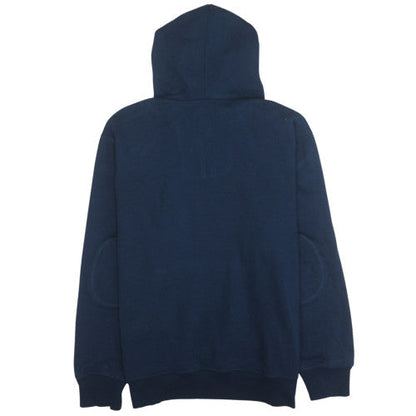 Brand and care label for Lee Cooper Men's Blue L 1/4 Zip Hooded Sweatshirt Regular Fit