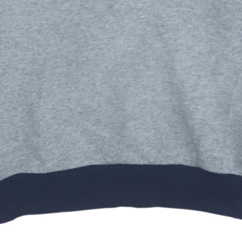 Adidas Men's Blue Colour Block Crew Neck Pullover Sweatshirt M
