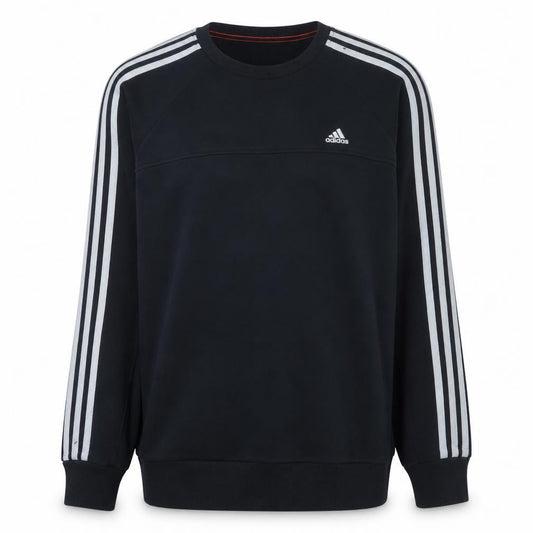 Adidas Men's Black Crew Neck Pullover Sweatshirt M