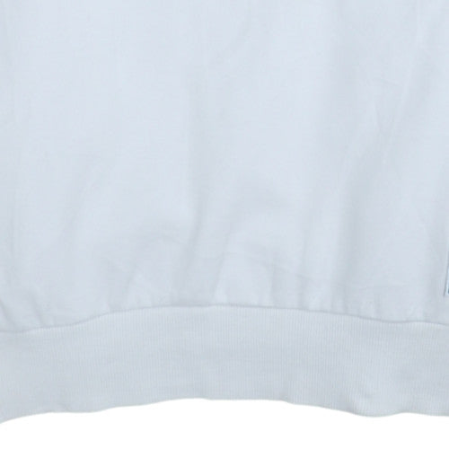 Puma Women's White L Pullover Hoodie with Logo Print