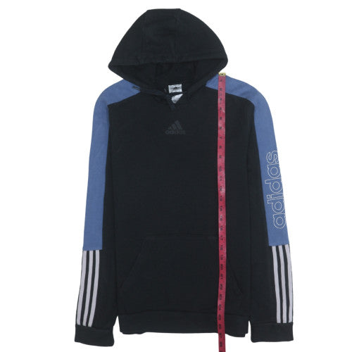 Adidas Men's Black Pullover Hoodie Size M Sports Fleece Sweatshirt