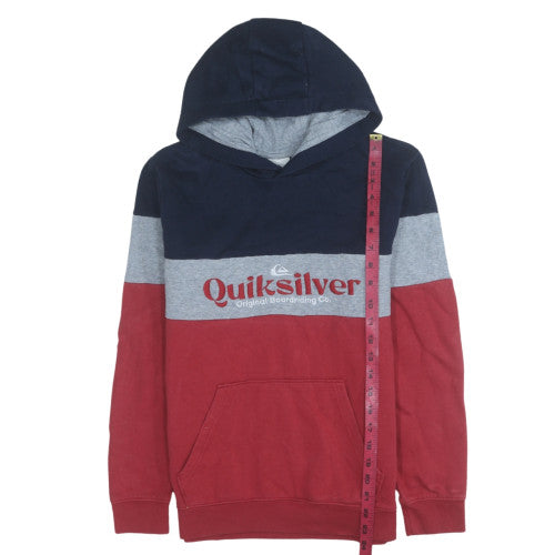 Quiksilver Boys Multicoloured Pullover Hoodie - Size 14 Years Cotton Blend