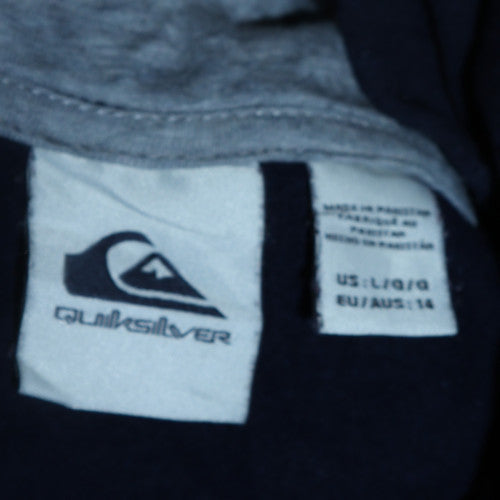 Quiksilver Boys Multicoloured Pullover Hoodie - Size 14 Years Cotton Blend