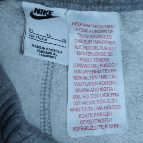 Nike Boys Grey Jogger Trousers XL 158-170cm Elastic Waist Fleece