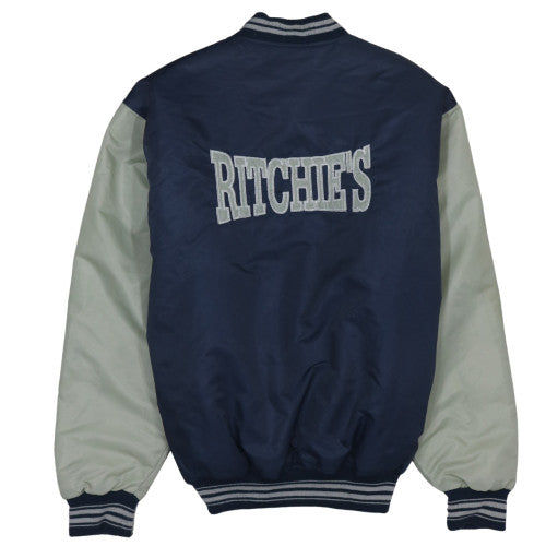 Ritchie's Mens Blue Varsity Jacket L College Bomber Style