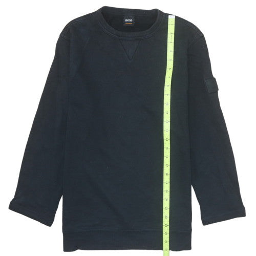 Hugo Boss Men's Black Crew Neck Pullover Sweatshirt L Regular