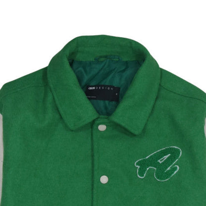 Additional view of ASOS DESIGN Men's Green Varsity Jacket M Wool Blend Casual